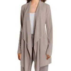 Barefoot Dreams Bamboo Chic Lite S/M Taupe Waterfall Cardigan Calypso‎ Wrap 436